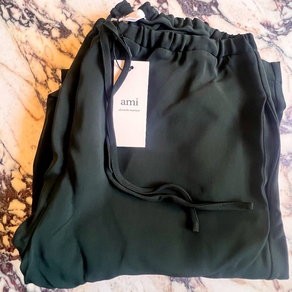 NEW WITH TAGS AMI Green Trousers
